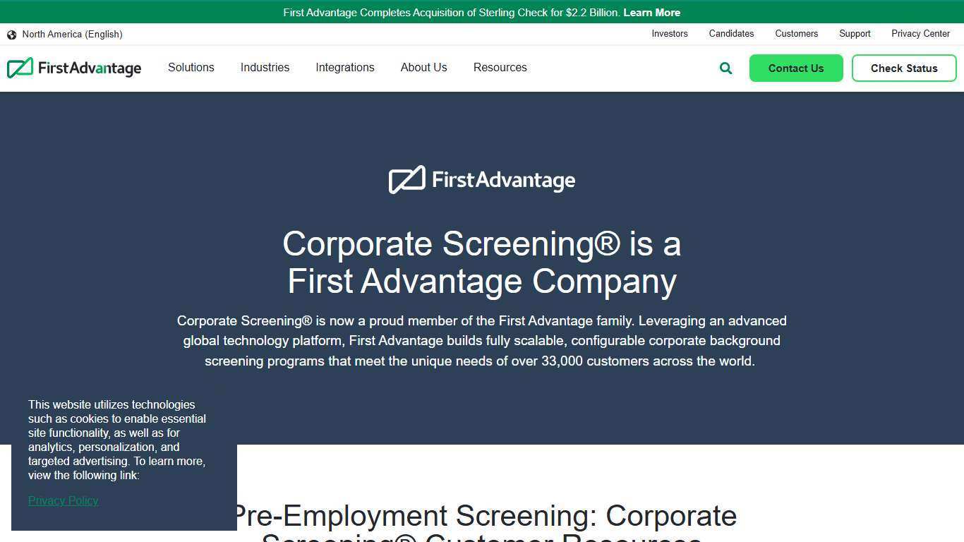 Corporate Screening | First Advantage North America